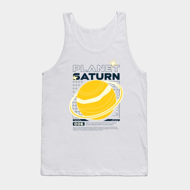 Planet Saturn Space Galaxy Universe Stars Astronomy Tank Top by Tip Top Tee's